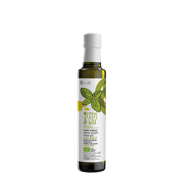 Organic Extra virgin olive oil with Basil